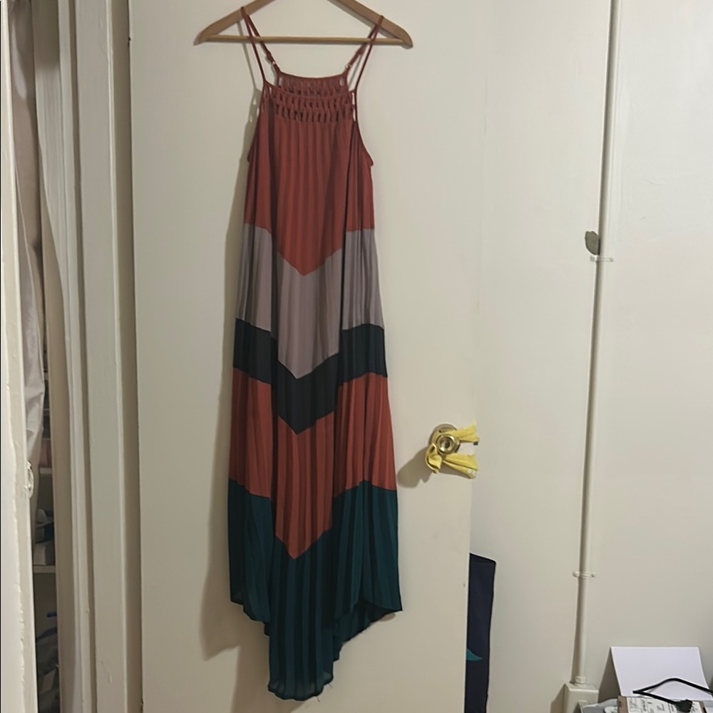 Colorful Chevron Maxi Dress